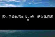 探讨乐鱼体育的发力点：新兴体育项目