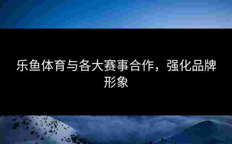 乐鱼体育与各大赛事合作，强化品牌形象
