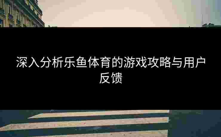 深入分析乐鱼体育的游戏攻略与用户反馈